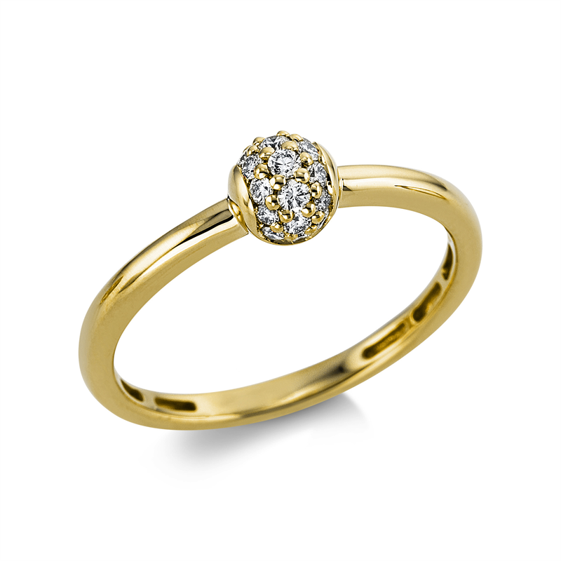 Image 90004580 - Ring 18 kt GG, 19 Brillanten 0,18 ct, TW-si, H:5,1 mm, B:5,1 mm, ...