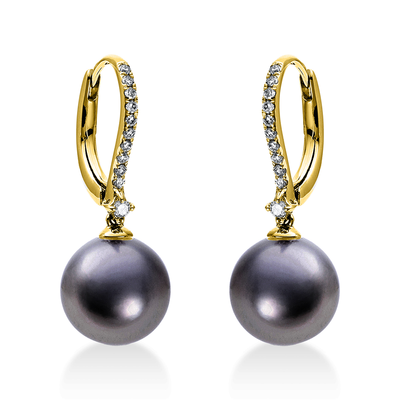 Image 90004610 - Ohrschmuck 18 kt GG, 22 Brillanten 0,16 ct, W-si, 2 TA dunkel 9,5 ...