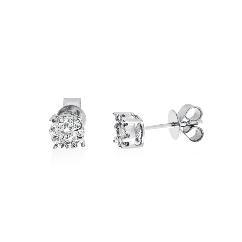 Image 90004612 - Ohrstecker 18 kt WG, Brill. 0,49 ct, TW-vsi/si =*=*= Unterkategorie: Illusion Classic, ...