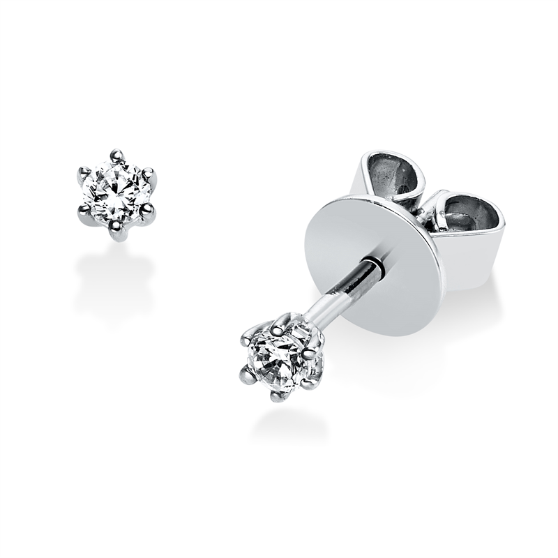 Image 90004618 - Ohrstecker 6er-Krappe 18 kt WG, 2 Brillanten 0,10 ct, TW-si =*=*= Unterkategorie: ...