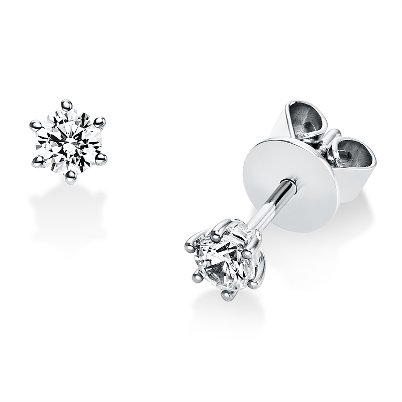 Image 90004730 - Ohrstecker 6er-Krappe 18 kt WG, 2 Brillanten 0,30 ct, TW-si =*=*= Unterkategorie: ...