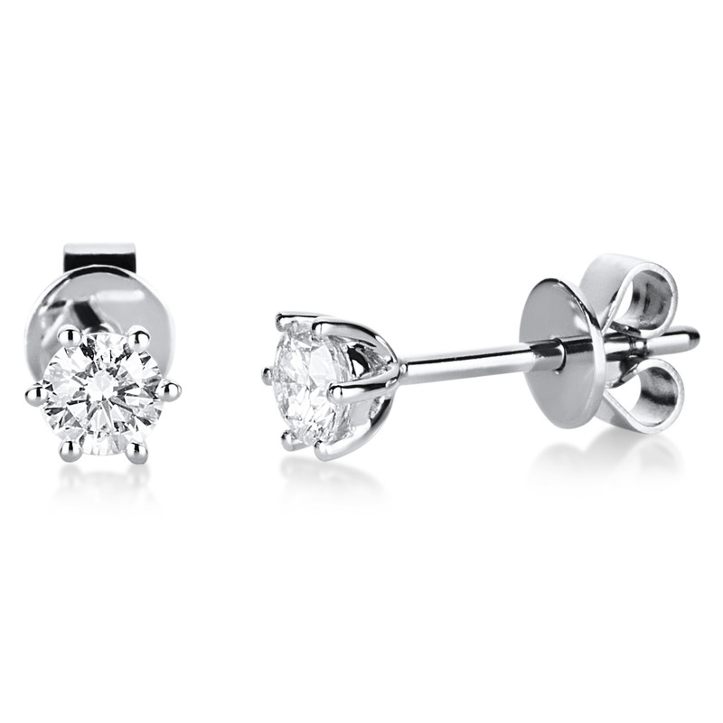 Image 90004731 - Ohrstecker 6er-Krappe 14 kt WG, 2 Brillanten 0,35 ct, TW-si =*=*= Unterkategorie: ...