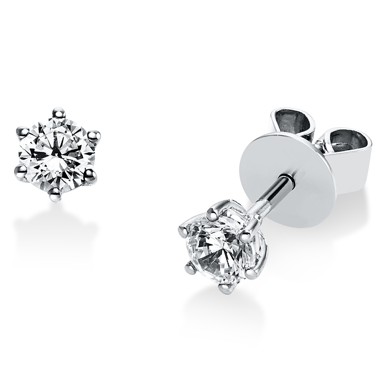 Image 90004733 - Ohrstecker 6er-Krappe 18 kt WG, 2 Brillanten 0,40 ct, TW-si =*=*= Unterkategorie: ...
