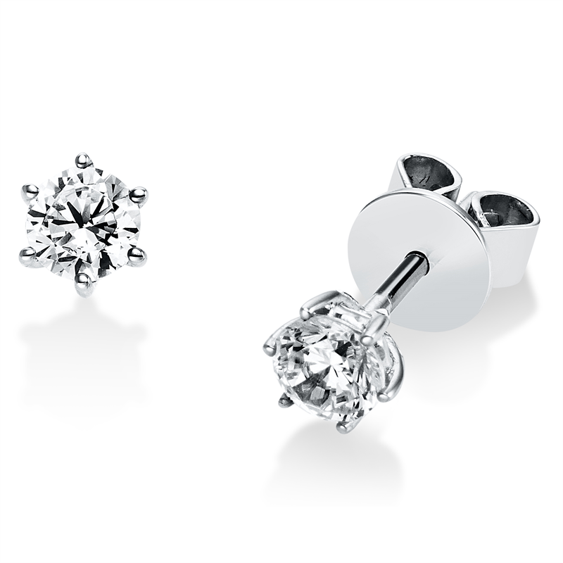 Image 90004753 - Ohrstecker 6er-Krappe 18 kt WG, 2 Brillanten 0,50 ct, TW-si =*=*= Unterkategorie: ...