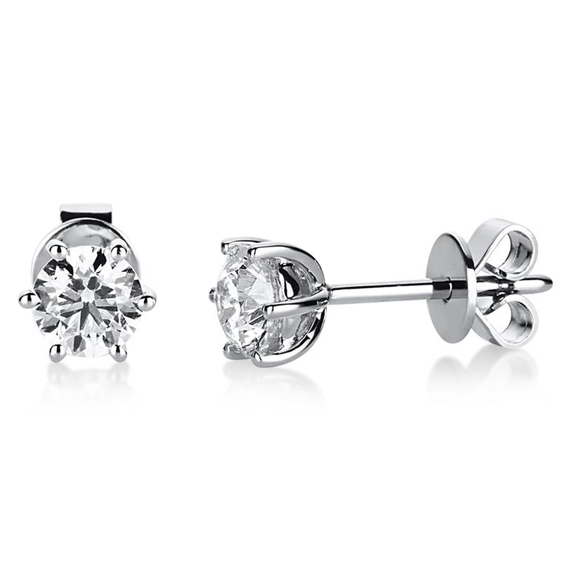Image 90004754 - Ohrstecker 6er-Krappe 18 kt WG, 2 Brillanten 0,75 ct, TW-si, Ø:5,0 ...