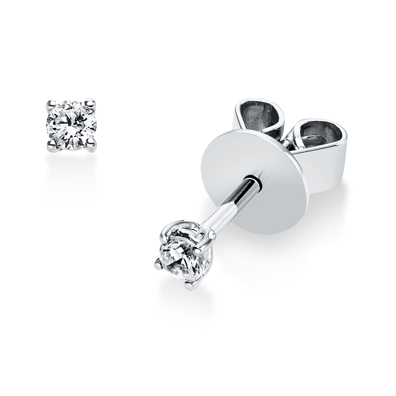 Image 90004762 - Ohrstecker 4er-Krappe 18 kt WG, 2 Brillanten 0,10 ct, TW-si, Ø:2,3 ...