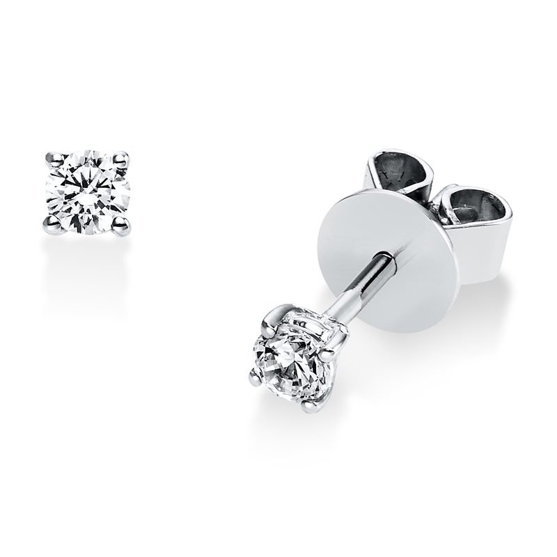 Image 90004765 - Ohrstecker 4er-Krappe 18 kt WG, 2 Brillanten 0,20 ct, TW-si =*=*= Unterkategorie: ...