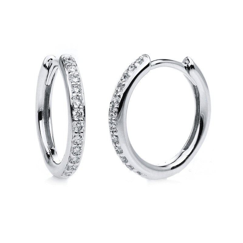 Image 90004767 - Creolen 18 kt WG, 24 Brillanten 0,16 ct, TW-si =*=*= Unterkategorie: Modern Woman, ...
