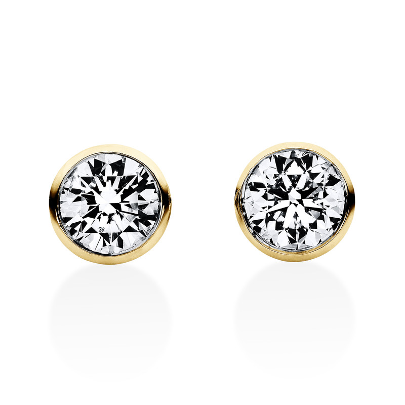Image 90004624 - Ohrstecker Zarge 18 kt GG V-Zarge, 2 Brillanten 0,40 ct, TW-si =*=*= Unterkategorie: ...
