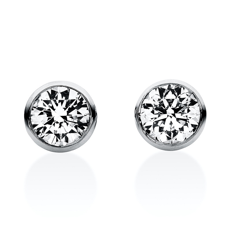 Image 90004629 - Ohrstecker Zarge 14 kt WG V-Zarge, 2 Brillanten 0,50 ct, TW-si =*=*= Unterkategorie: ...
