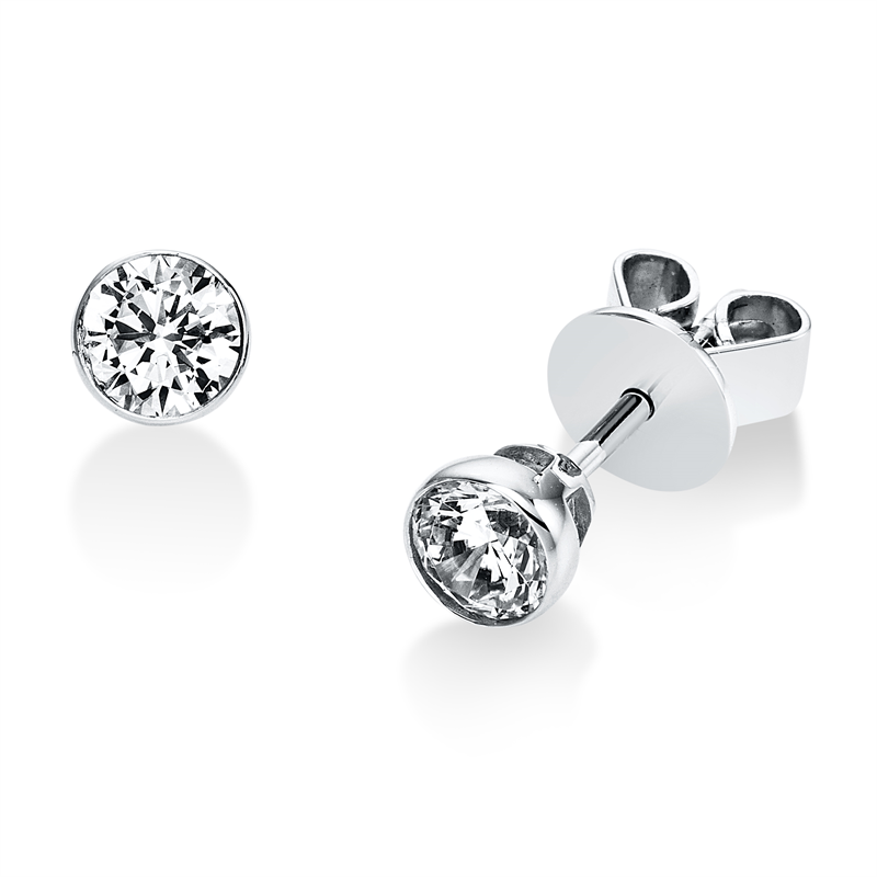 Image 90004661 - Ohrstecker Zarge 18 kt WG, 2 Brillanten 0,50 ct, TW-si =*=*= Unterkategorie: Solitaire, ...