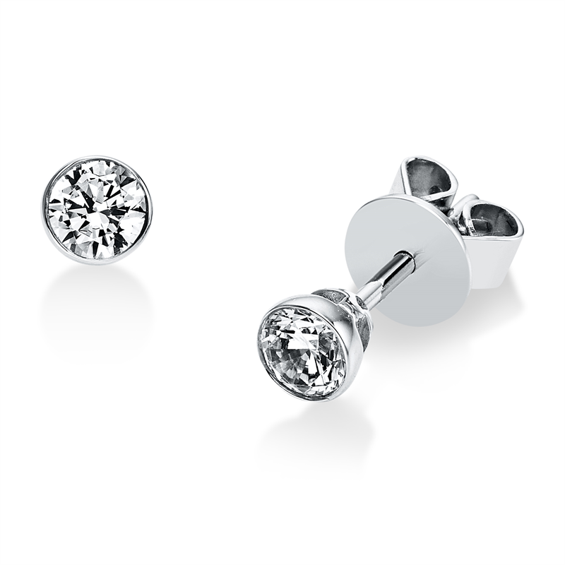 Image 90004770 - Ohrstecker Zarge 18 kt WG, 2 Brillanten 0,40 ct, TW-si, Ø:4,0 mm =*=*= Unterkategorie: ...