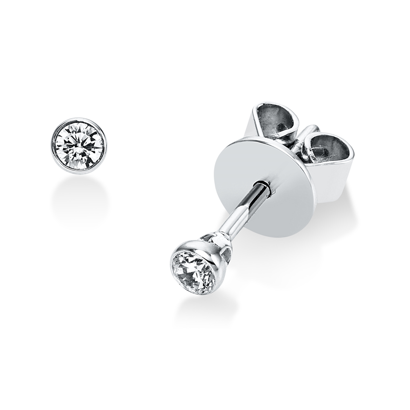 Image 90004771 - Ohrstecker Zarge 18 kt WG, 2 Brillanten 0,10 ct, TW-si, Ø:2,5 mm =*=*= Unterkategorie: ...