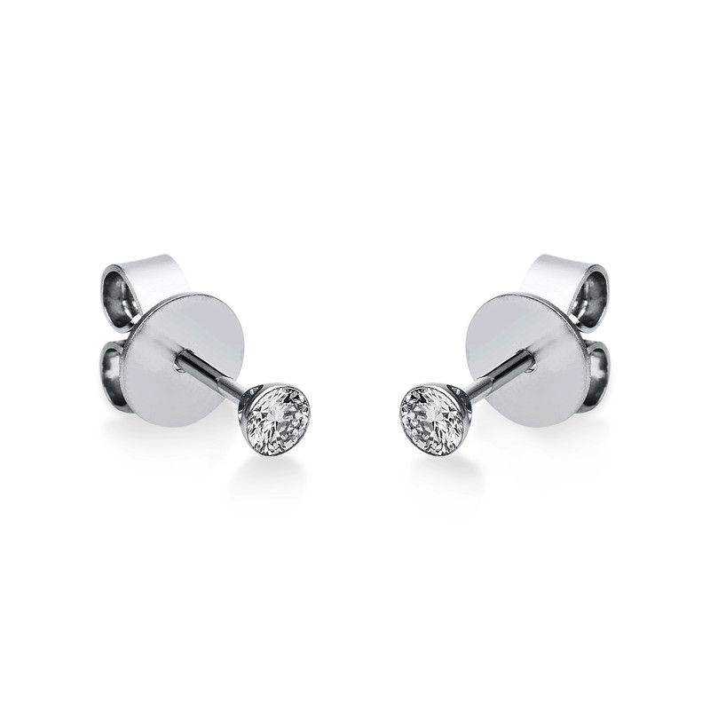 Image 90004773 - Ohrstecker Zarge 18 kt WG, 2 Brillanten 0,15 ct, TW-si =*=*= Unterkategorie: Solitaire, ...
