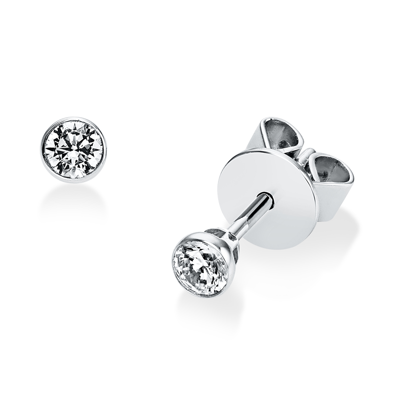 Image 90004775 - Ohrstecker Zarge 14 kt WG, 2 Brillanten 0,20 ct, TW-si =*=*= Unterkategorie: Solitaire, ...