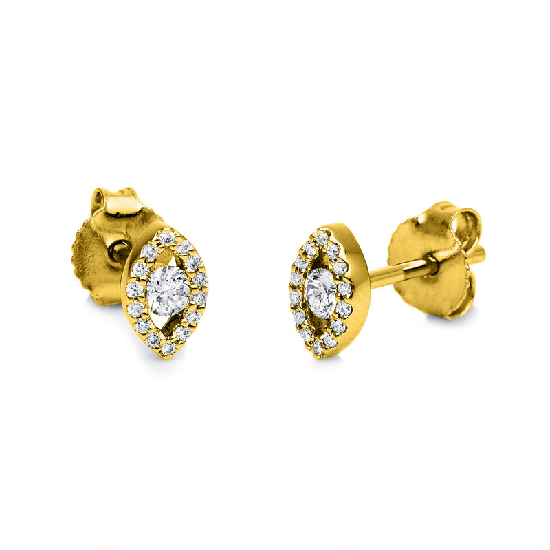 Image 90004776 - Ohrstecker 18 kt GG, 30 Brillanten 0,18 ct, TW-si, H:6,7 mm, B:4,2 ...