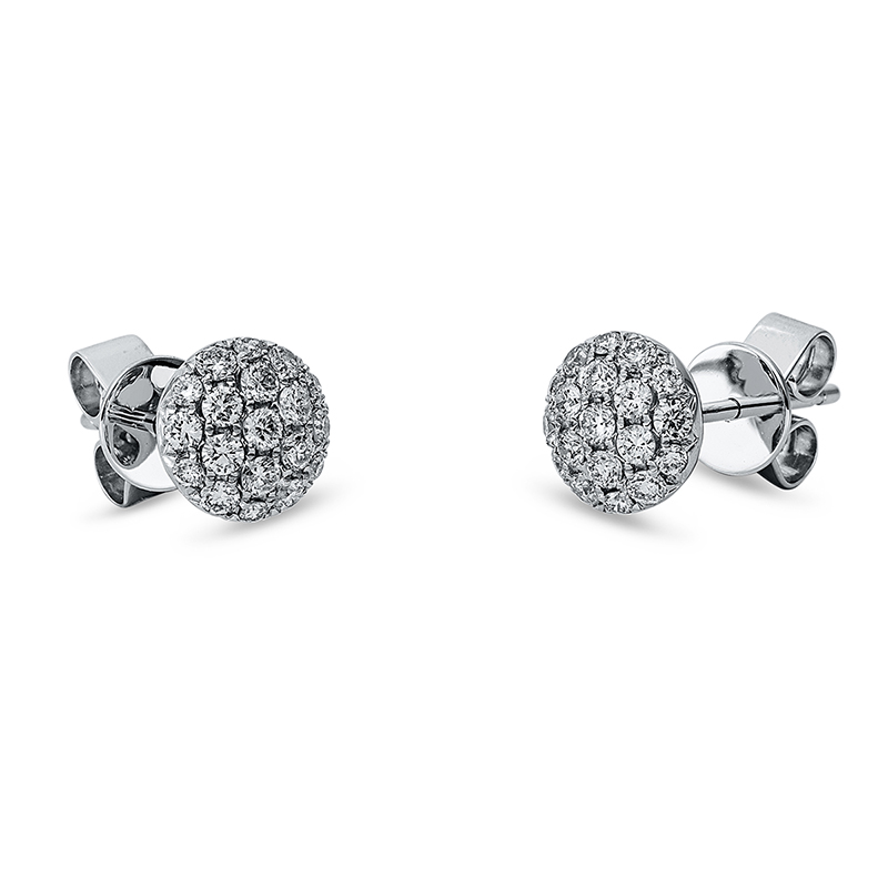 Image 90004778 - Ohrstecker 18 kt WG, 38 Brillanten 0,51 ct, TW-si =*=*= Unterkategorie: Pavé, ...