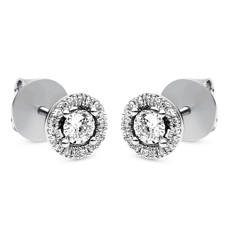 Image 90004789 - Ohrstecker 18 kt WG, 38 Brillanten 0,30 ct, TW-si, Ø:7,0 mm =*=*= Unterkategorie: ...