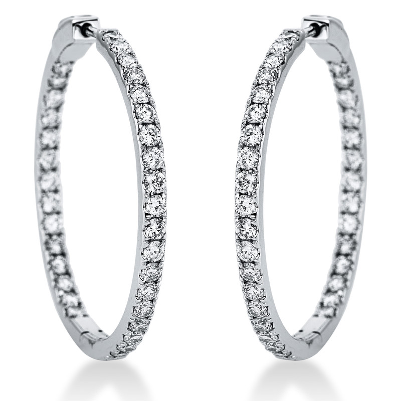 Image 90004808 - Creolen 18 kt WG, 66 Brillanten 2,98 ct, TW-si =*=*= Unterkategorie: Exklusiv, ...