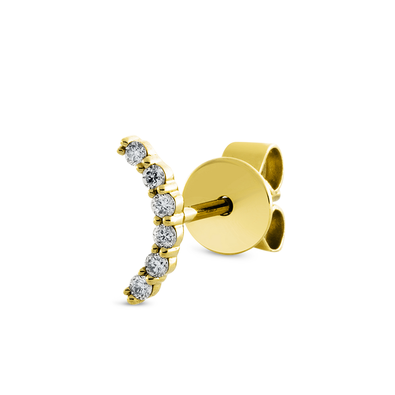 Image 90004838 - Ohrstecker 18 kt GG, Einzelstück, 6 Brillanten 0,05 ct, TW-pi =*=*= Unterkategorie: ...