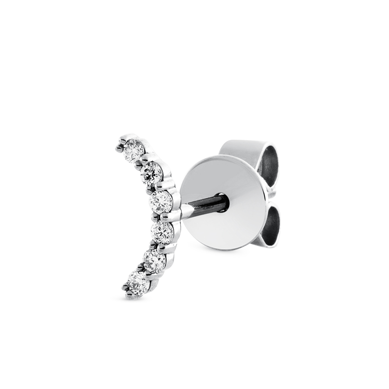 Image 90004840 - Ohrstecker 18 kt WG, Einzelstück, 6 Brillanten 0,05 ct, TW-pi =*=*= Unterkategorie: ...