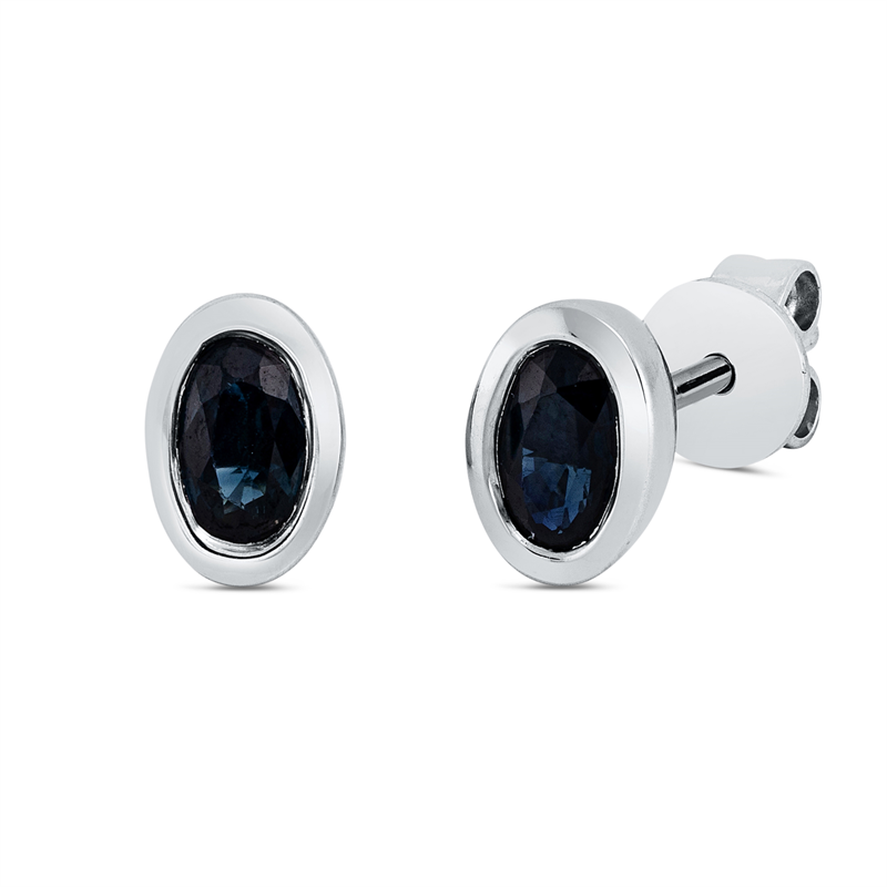 Image 90004866 - Ohrstecker 18 kt WG, 2 Saphire 0,61 ct blau =*=*= Unterkategorie: Farbstein Classic, ...