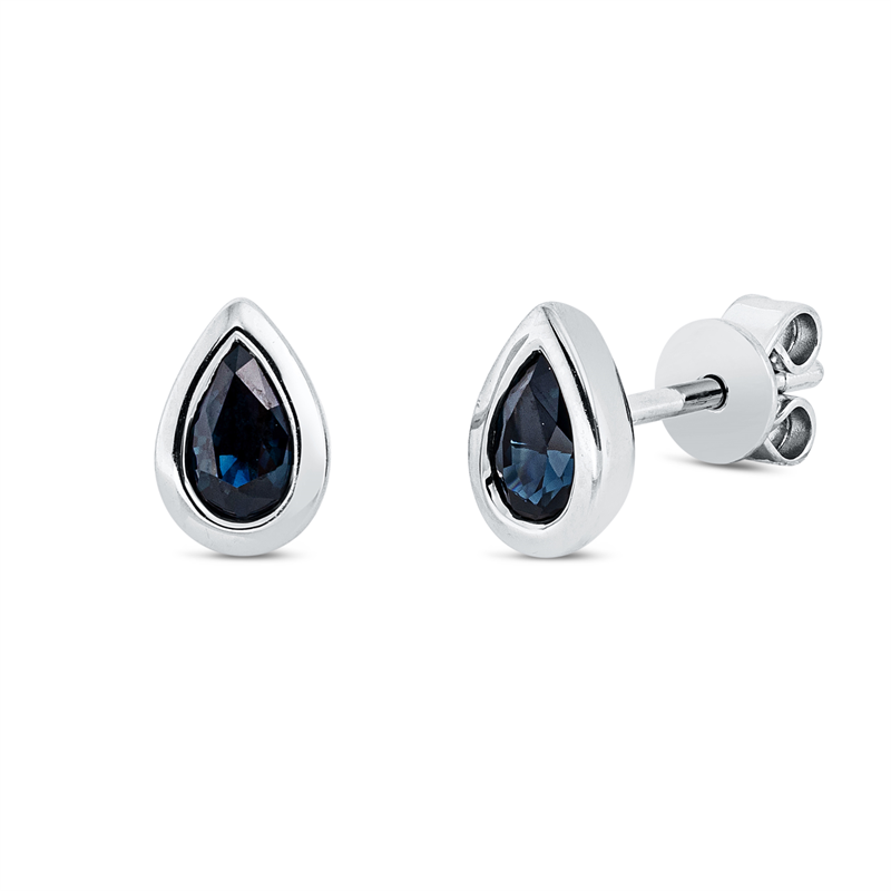 Image 90004867 - Ohrstecker 18 kt WG, 2 Saphire 0,52 ct blau =*=*= Unterkategorie: Farbstein Classic, ...
