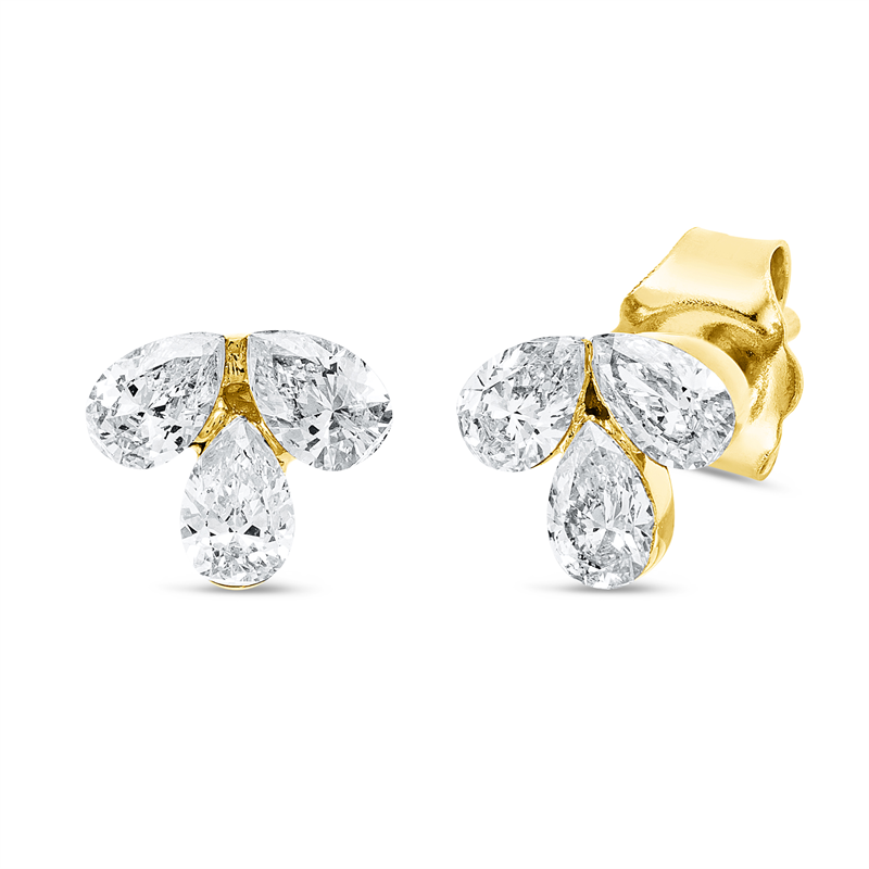Image 90004870 - Ohrstecker 18 kt GG, 6 Tropfen 0,56 ct, TW-si =*=*= Unterkategorie: Modern Woman, ...