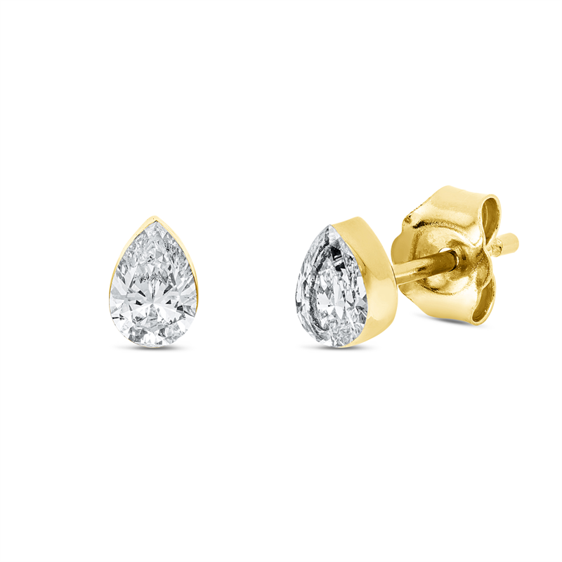 Image 90004873 - Ohrstecker Zarge 18 kt GG Tropfen, 2 Tropfen 0,48 ct, TW-si =*=*= Unterkategorie: ...
