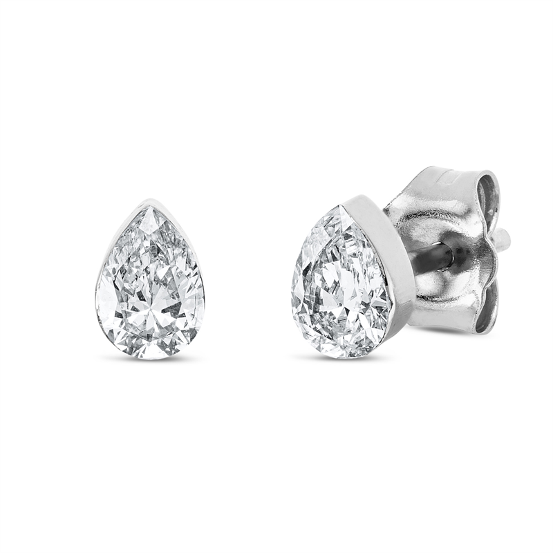 Image 90004875 - Ohrstecker Zarge 18 kt WG Tropfen, 2 Tropfen 0,50 ct, TW-si =*=*= Unterkategorie: ...