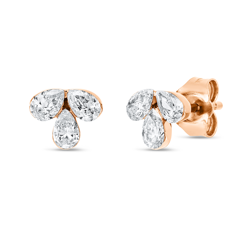 Image 90004877 - Ohrstecker Zarge 18 kt RG, 6 Tropfen 0,55 ct, TW-si =*=*= Unterkategorie: Modern Woman, ...