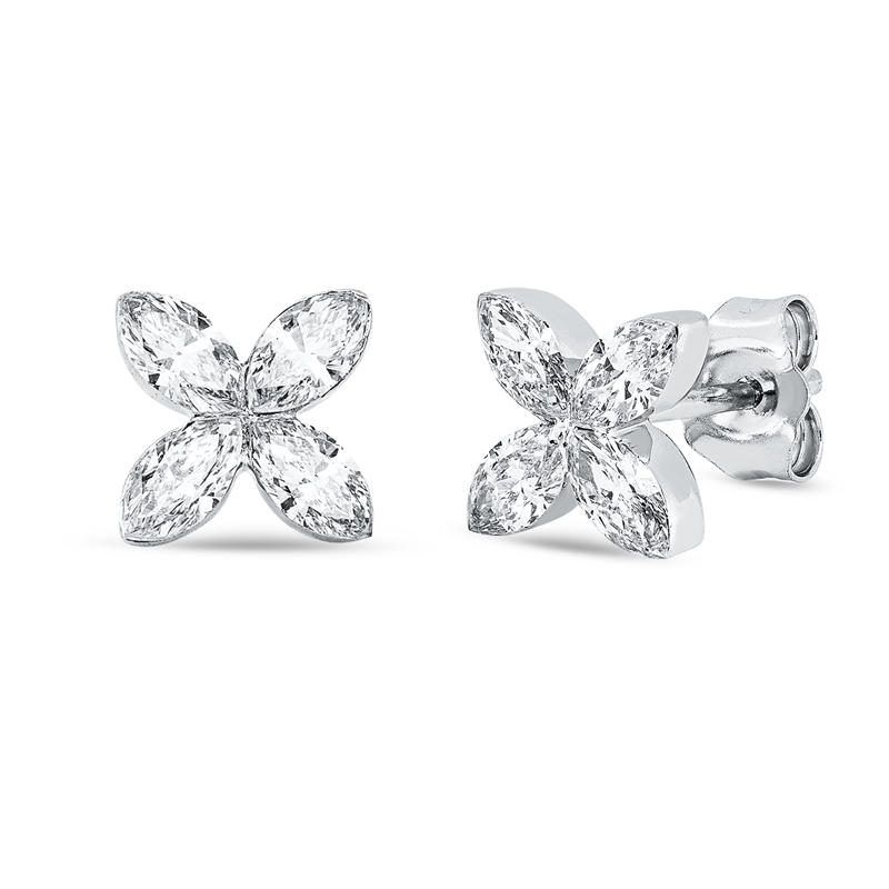 Image 90004879 - Ohrstecker 18 kt WG, 8 Navette 0,94 ct, TW-si =*=*= Unterkategorie: Modern Woman, ...
