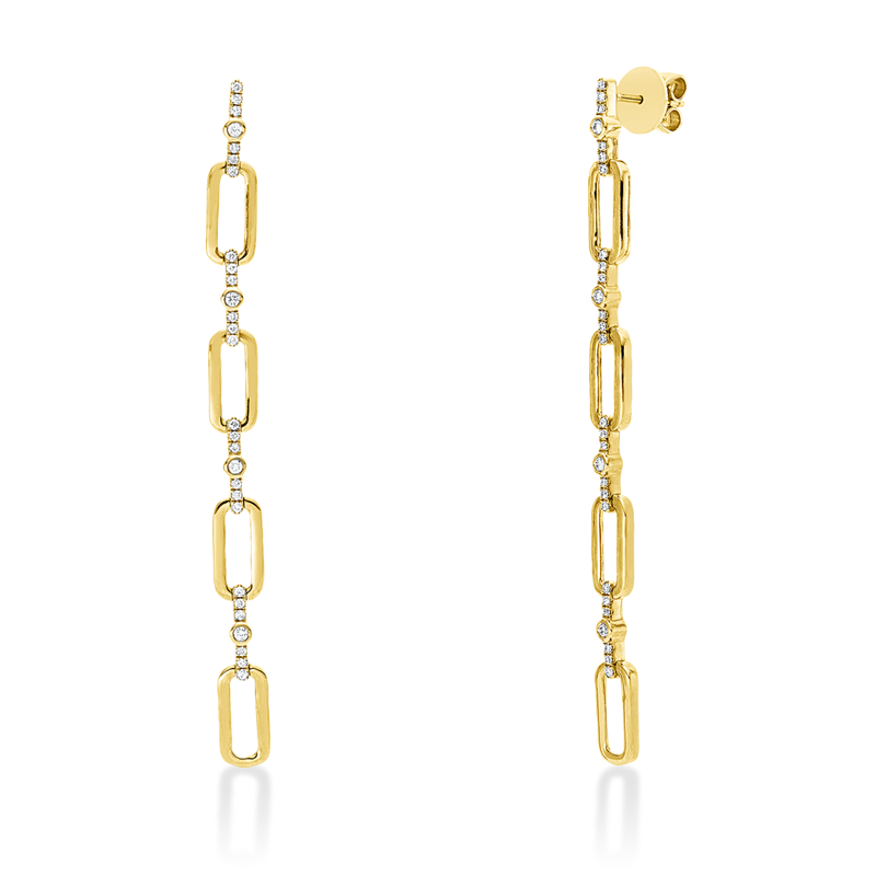 Image 90004903 - Ohrschmuck 18 kt GG, 8 Brillanten 0,10 ct, TW-si, 48 Brillanten 0,22 ct, TW-si, H:69,0 ...