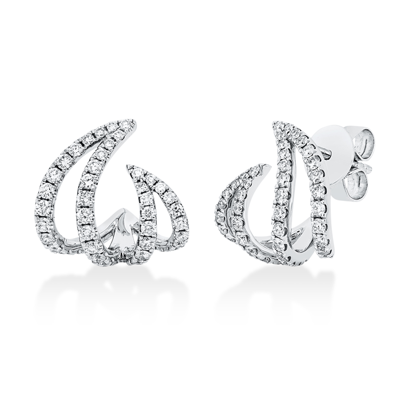 Image 90004905 - Ohrstecker 18 kt WG, 40 Brillanten 0,46 ct, TW-si, 56 Brillanten 0,33 ct, ...
