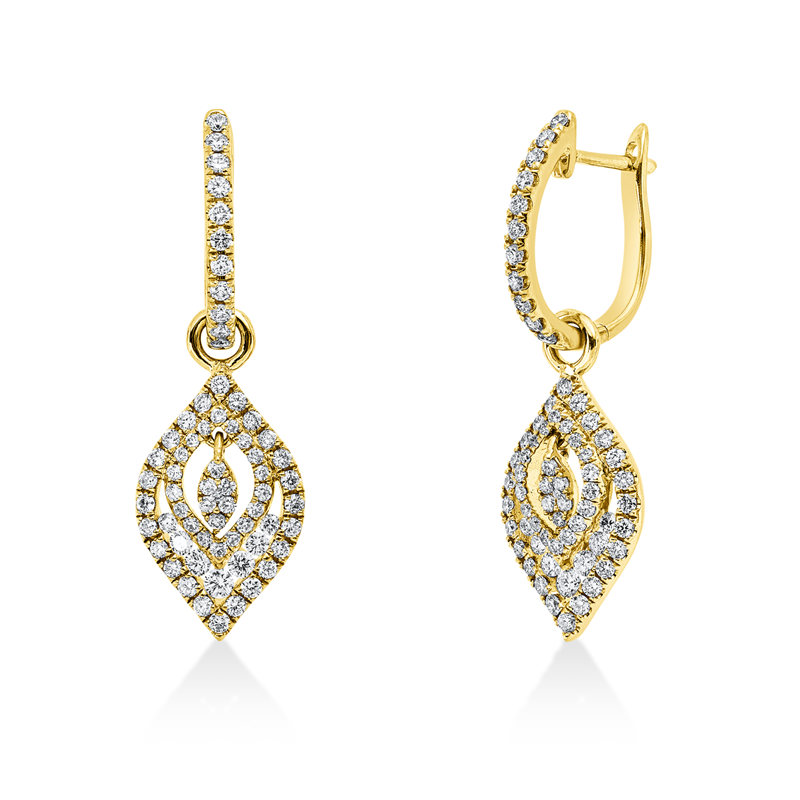 Image 90004907 - Ohrschmuck 18 kt GG, 134 Brillanten 0,74 ct, TW-si =*=*= Unterkategorie: Modern Woman, ...