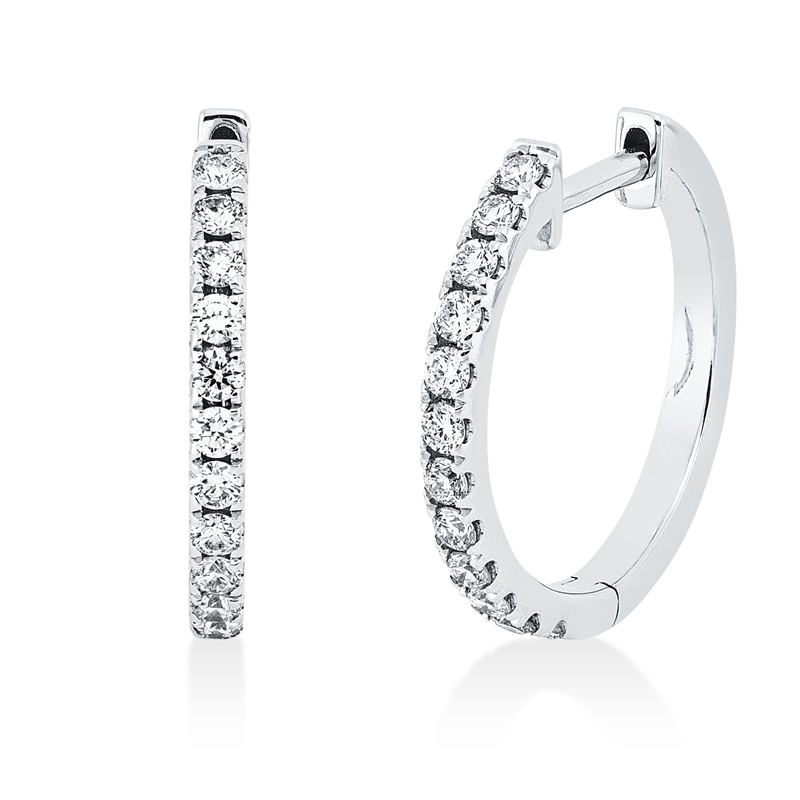 Image 90004925 - Creolen 18 kt WG, 24 Brillanten 0,37 ct, W-si =*=*= Unterkategorie: Modern Woman, ...
