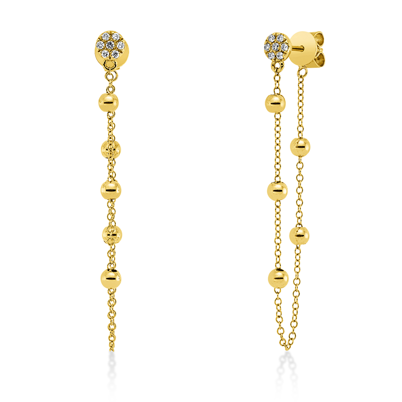 Image 90004931 - Ohrschmuck 18 kt GG, 14 Brillanten 0,08 ct, I-si =*=*= Unterkategorie: Modern Woman, ...