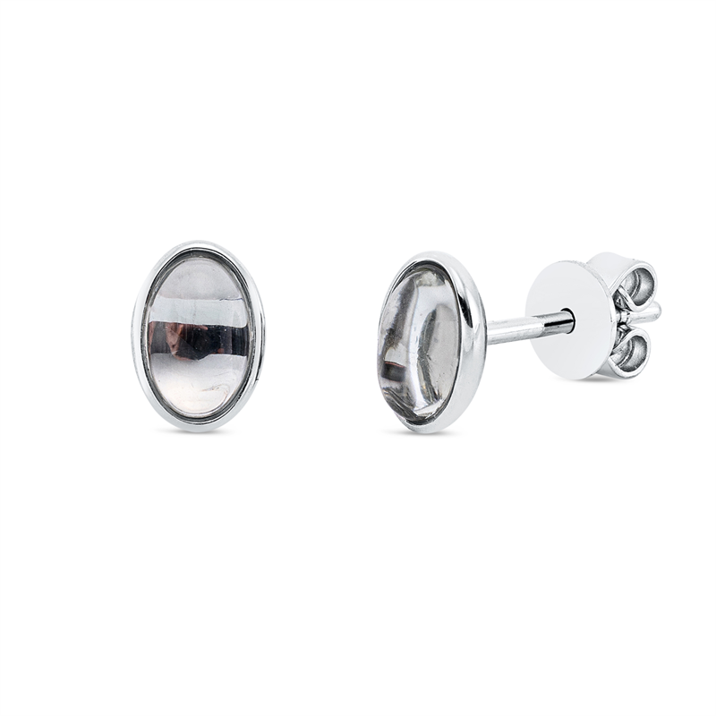 Image 90004934 - Ohrstecker Zarge 18 kt WG Oval, 2 Amethyste 0,85 ct grün, H:7,0 mm, B:5,0 mm, S:3,7 ...