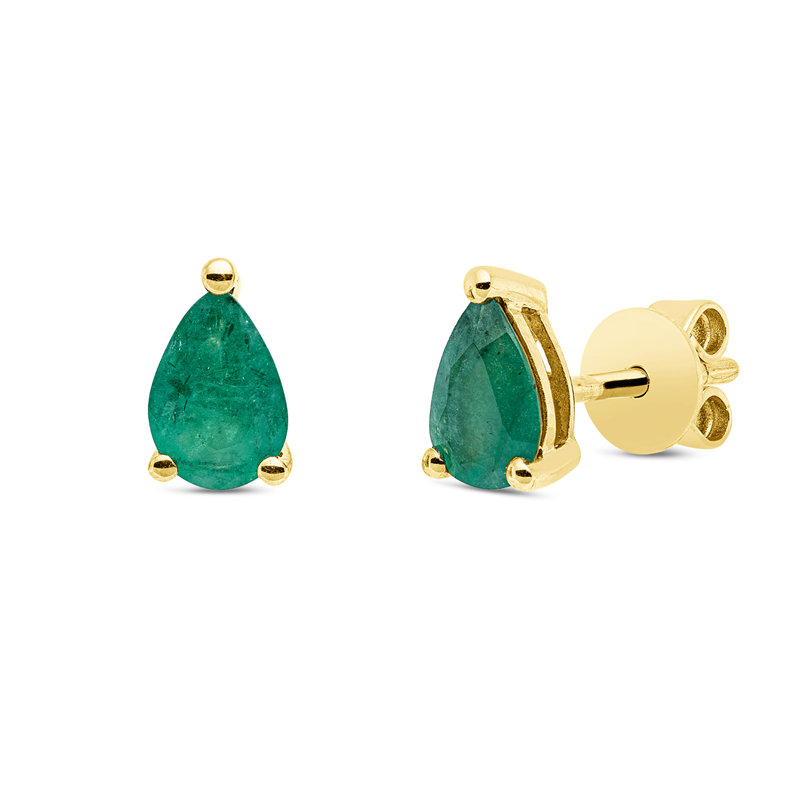Image 90004935 - Ohrstecker 18 kt GG, 2 Smaragde 0,73 ct grün =*=*= Unterkategorie: Farbstein Classic, ...