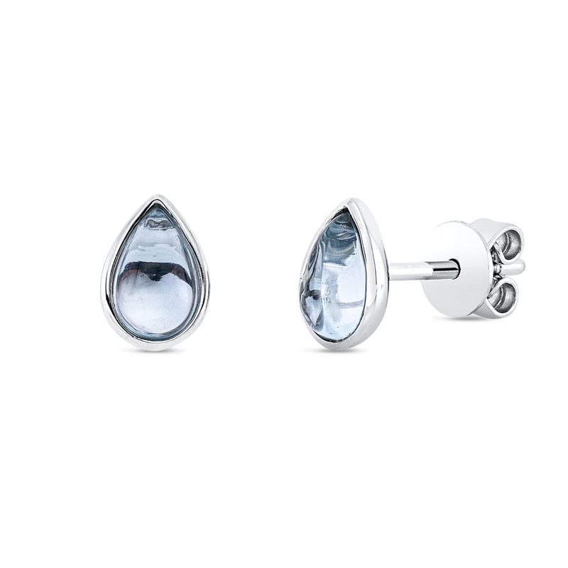 Image 90004937 - Ohrstecker Zarge 18 kt WG Tropfen, 2 Topase 0,95 ct sky blue =*=*= Unterkategorie: ...