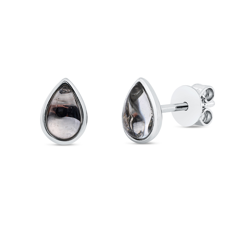 Image 90004938 - Ohrstecker Zarge 18 kt WG Tropfen, 2 Amethyste 0,69 ct grün, H:7,1 mm, B:5,0 mm, S:3,6 ...