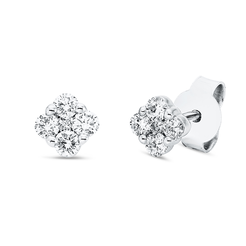 Image 90004942 - Ohrstecker 18 kt WG, 8 Brillanten 0,34 ct, TW-si, 2 Brillanten 0,04 ct, ...