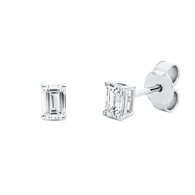 Image 90004949 - Ohrstecker 4er-Krappe 18 kt WG, GIA 2527712808, GIA 1529699628, 2 Sm.schliff 0,60 ct, ...