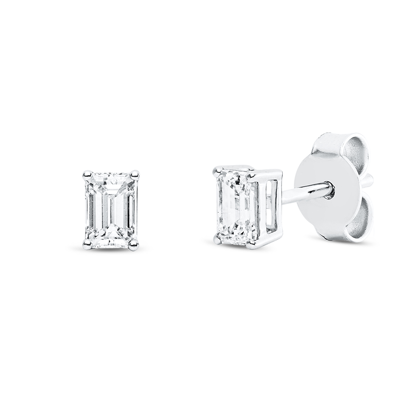 Image 90004950 - Ohrstecker 4er-Krappe 18 kt WG, GIA 1527712914, GIA 7528723826, 2 Sm.schliff 0,62 ct, ...