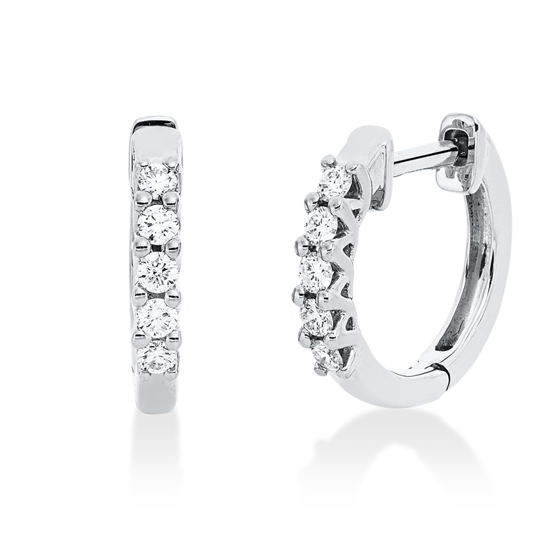 Image 90004953 - Creolen 18 kt WG, 10 Brillanten 0,19 ct, TW-si =*=*= Unterkategorie: Modern Woman, ...