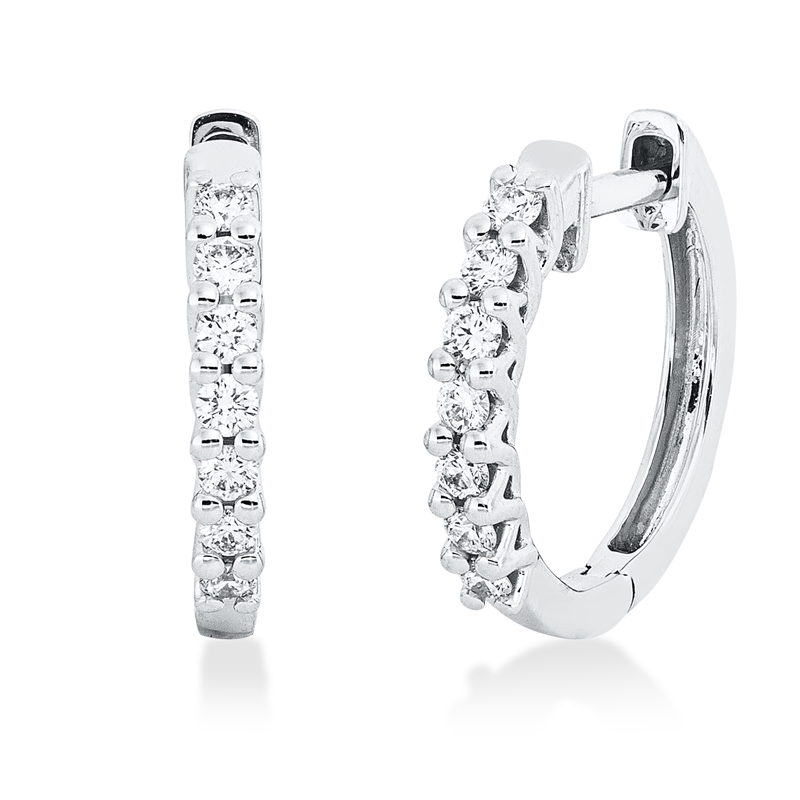 Image 90004956 - Creolen 18 kt WG, 14 Brillanten 0,26 ct, TW-si =*=*= Unterkategorie: Modern Woman, ...