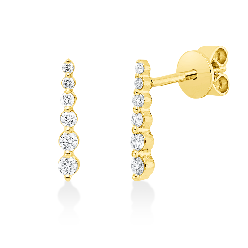 Image 90004959 - Ohrstecker 18 kt GG, 4 Brillanten 0,12 ct, TW-si, 8 Brillanten 0,08 ct, TW-si, H:12,3 mm, ...
