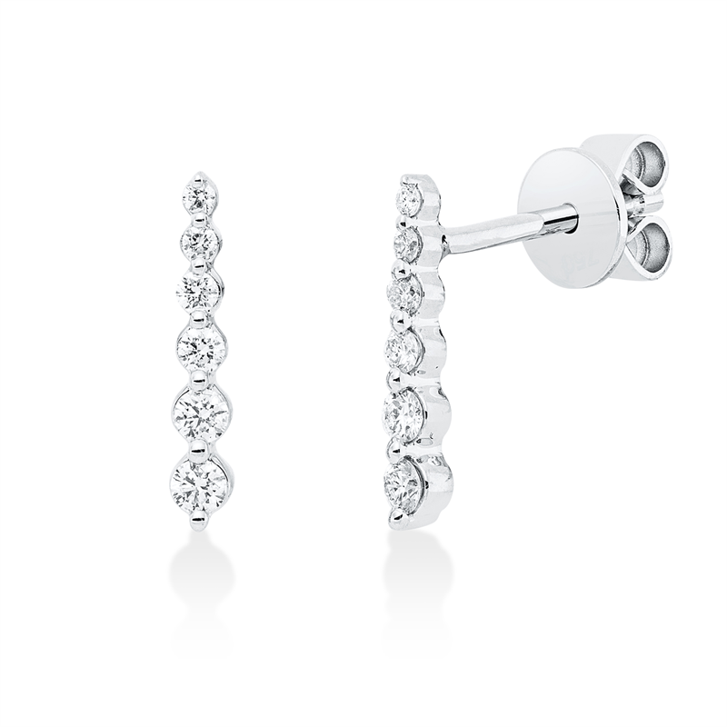 Image 90004960 - Ohrstecker 18 kt WG, 4 Brillanten 0,12 ct, TW-si, 8 Brillanten 0,08 ct, ...