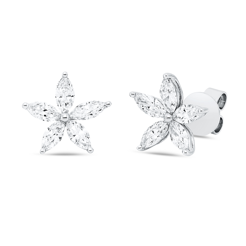 Image 90004975 - Ohrstecker 18 kt WG, 10 Navette 0,94 ct, TW-si =*=*= Unterkategorie: Modern Woman, ...