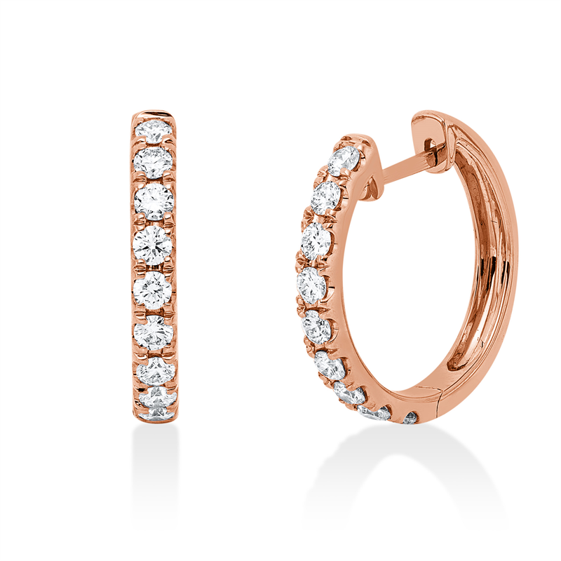 Image 90004990 - Creolen 18 kt RG, 18 Brillanten 0,61 ct, TW-si =*=*= Unterkategorie: Modern Woman, ...